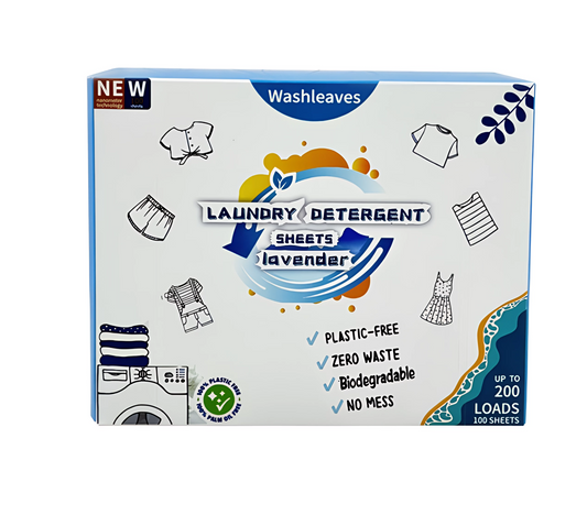 washleaves Laundry Detergent Sheets (100 sheets 200 loads)